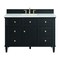 James Martin Vanities 48'' Single Vanity, Black Onyx w/ 3 CM Ethereal Noctis Quartz Top 424-V48-BKO-3ENC - alternate 1